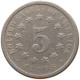 UNITED STATES OF AMERICA NICKEL 1870 #s093 0135 - 1866-83: Shield (Écusson)