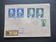 Österreich 1952 Nr.970 (2) U. 971 (2) MiF Leoben Göß In Die CSR Mit Fiskalmarke / Douane Timbre Poste Praha / Zensur ?! - Covers & Documents