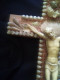 Crucifix Christ Handmade Mother-of-pearl Shells, Bone Figure - Religious Art