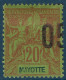 MAYOTTE Type Groupe N°24 * 05 Sur 20c Garance Sur Vert Variété Surcharge Déplaçée Intéresssant & TTB - Neufs