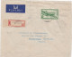 36138# POSTE AERIENNE N° 10 SEUL LETTRE RECOMMANDEE PAR AVION Obl BRUXELLES BRUSSEL 1947 SARREBOURG MOSELLE - Covers & Documents