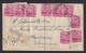 1901 - 9x 1 P. Auf Einschreibbrief Ab BRITSTOWN Nach Wiesbaden - Bahnpost-Transit-R-Zettel - Cape Of Good Hope (1853-1904)