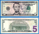 Usa 5 Dollars 2021 Neuf UNC Prefixe QB Suffixe A Mint New York B2 Billet Etats Unis United States Dollar US - Federal Reserve (1928-...)