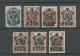 RUSSLAND RUSSIA 1922/1923 = Lot Of 7 Stamps From Set Michel 201 - 207 MNH/MH (100 P. OPT Is MH/*, All Others Are MNH) - Unused Stamps