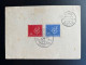 EAST GERMANY DDR 1958 POSTCARD LEIPZIG TO ST. NICOLAAS ARUBA 02-03-1958 OOST DUITSLAND DEUTSCHLAND LEIPZIGER MESSE - Postkarten - Gebraucht