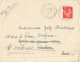 ENTIER IRIS 1F ENVELOPPE 433-E1 LA CHAPELLE- HUGON CHER RECETTE DISTRIBUTION 12/9/41 POUR CAHORS PUIS TOULOUSE - Standard Covers & Stamped On Demand (before 1995)