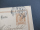 1897 Österreich GA 2 Kreuzer Mit Strichstempel Linz Nach Salzburg Mit K1 Ank. Stempel Salzburg Stadt - Postkarten