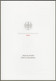 Bund: Minister Card - Ministerkarte Typ VII , Mi-Nr. 3695 ESST: " Dauerserie Welt Der Briefe 170 C "   X - Lettres & Documents