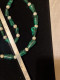 Antica Collana In Malachite E Perle Di Fiume - African Art