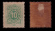 BELGIUM POSTAGE DUE STAMP.1870.10c.SCOTT J1.MH.D. - Coil Stamps