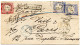 ALLEMAGNE - EMPIRE - 1+2 GR. X2 SUR LETTRE RECOMMANDEE DE BERLIN POUR PARIS, 1874 - Briefe U. Dokumente