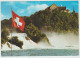 SVIZZERA  CARTOLINA  NON VIAGGIATA  -  RHEINFALL MIT SCHIOSS LAUFEN - PERFETTA - Laufen-Uhwiesen 