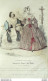 Gravure De Mode Costume Parisien 1838 N°3567 Robe Mousseline Redingote - Etchings