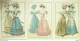 Gravures De Mode Costume Parisien 1826 Lot 35 9 Pièces - Etchings