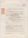 Zweden Fiskale Zegel Cat. Barefoot : Staempel(Documentary) 46A+50+39+2x2 Op Volledig Document  2 Scans - Revenue Stamps