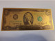 BANKNOTE / GOLDFOIL BILJET/ AMERICA  TWO  DOLLAR / SOUVENIR BILJET / UNC ** Goldfoil 012 ** - Autres & Non Classés