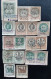 K. U. K. Ungarn Alte Steuermarken(40), Gestempelt, 17 Briefmarken Auf Papier Geklebt. - Fiscaux