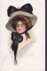 PPC Archie Gunn : Woman With Black Hat. American Beauty Series Taylor Platt & Co. Brotype NÆSTVED 1909 Denmark (2 Scans) - Gunn
