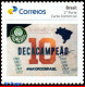 Ref. BR-V2019-50 BRAZIL 2019 - 10TH PALMEIRASCHAMPIONSHIP, FAMOUS CLUBS, SPORT, MNH, FOOTBALL SOCCER 1V - Berühmte Teams