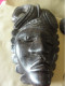 2 Masques Africains En Ebene Sculptés à La Main - Art Africain
