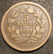 LUXEMBOURG - 5 CENTIMES 1854 - Guillaume III - KM 22 - Luxemburg
