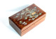 JAPON MAGNIFIQUE COFFRET BOITE ECRIN En BOIS INCRUSTATION DE NACRE OISEAU 14x8x5cm / ART DECORATIF ANTIQUE (0603.11b) - Art Asiatique