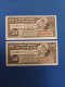 Pareja Correlativa 50 Centavos Banco Español, Isla De Cuba, Año 1896, Sc/plancha - Other & Unclassified