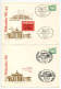 Germany, East 1991 3 50pf. Brandenburg Gate Postal Envelopes, Philatelia '90; Köln, Moers & Berlin Commemorative Pmks - Covers - Used