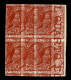 Regno - Vittorio Emanuele III - 1906 - 10 Cent Leoni (82eab Varietà T) - Quartina Non Dentellata Con Doppia Stampa (spos - Other & Unclassified