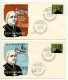 Germany, West 1961 2 FDCs Scott 847 Bishop Of Mainz, Wilhelm Emmanuel Freiherr Von Ketteler - 1961-1970