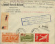 1947 REUNIÓN , SAINT DENIS , 100 ÉME LIAISON POSTALE AÉRIENNE RÉGULIÉRE PAR AIR FRANCE A MADAGASCAR , BRICKAVILLE - Storia Postale