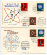 Germany, West 1964 5 FDCs Scott 892-894 Science & Technology Progress - Kekule's Formula, Cerenkov Radiation, Gas Engine - 1961-1970