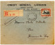 BELGIQUE - COB 142 SIMPLE CERCLE BILINGUE EVIDE MONS SUR LETTRE RECOMMANDEE, 1919 - Briefe U. Dokumente