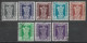 1957,1958 INDIA SET OF 8 OFFICIAL USED STAMPS (Michel # 131-133,135,140,144,148) - Francobolli Di Servizio