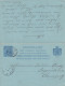 Dubbele Briefkaart 7 Sep 1895 Rotterdam (kleinrond) Naar Chemnitz - Marcophilie