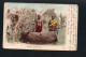 FIJI - 1909 - COLOURED PICTURE POSTCARD NATIVES BANGING DRUM TO BURNLEY ,LANCS - Fidschi-Inseln (...-1970)