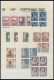 LOTS  VB ** , 1946/7, Postfrische Partie Von 8 Verschiedenen Kompletten Ausgaben In Eckrand-bzw. Randviererblocks, Prach - Collections