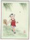 Peinture Sur Soie  XX E  Peinte A La Main En Chine - Signee -   Enfant - Asiatische Kunst