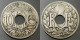Monnaie France - 1922 - 10 Centimes Lindauer Cupronickel, Non Souligné - 25 Centimes