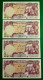 Iran Pahlavi / TOP Lot 4 * 100 Rials 1976 P.108 Commemorative UNC SEQUENTIAL Numbers From Bundle + FIRST SERIAL !!!++ - Iran