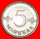 * CROSS (1952-1962): FINLAND  5 MARKS 1955 DIE B!  · LOW START · NO RESERVE! - Finnland