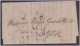STAMP LESS, STAMPLESS Red Postmark 14th November 1845 Folded Cover - ...-1840 Precursores