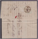 STAMP LESS, STAMPLESS Red Postmark 14th November 1845 Folded Cover - ...-1840 Prephilately