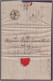 Delcampe - STAMP LESS, STAMPLESS Red Postmark 14th November 1845 Folded Cover - ...-1840 Vorläufer