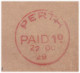 STAMPLESS, STAMP LESS, Red Postmark PAID 1D 22 October 1829 LONDON PERTH To KUALA LUMPUR MALAYSIA Folded Cover - ...-1840 Vorläufer