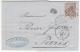 Anvers  20c Brun - Lettre  Pour Paris Via Erquelines 18 Juillet 1866 - 1865-1866 Perfil Izquierdo