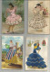 CPA ESPAGNE SPAIN FOLKLORE 10 CARTES BRODEES - Collections & Lots