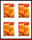 Ref. BR-2693-Q BRAZIL 1998 FOOD, DRINKS, PROMOTION FRISCO, FRUTS, ,MANGO REFRESHMENT,MI# 2907,BLOCK MNH 4V Sc# 2693 - Blocks & Kleinbögen