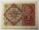 Billet De Collection 2 Kronen 1922 Autriche Avec Dessin Au Dos - Oostenrijk