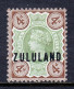 ZULULAND — SCOTT 6 — 1888 4d QV OVERPRINT — MH — SCV $60 - Zululand (1888-1902)